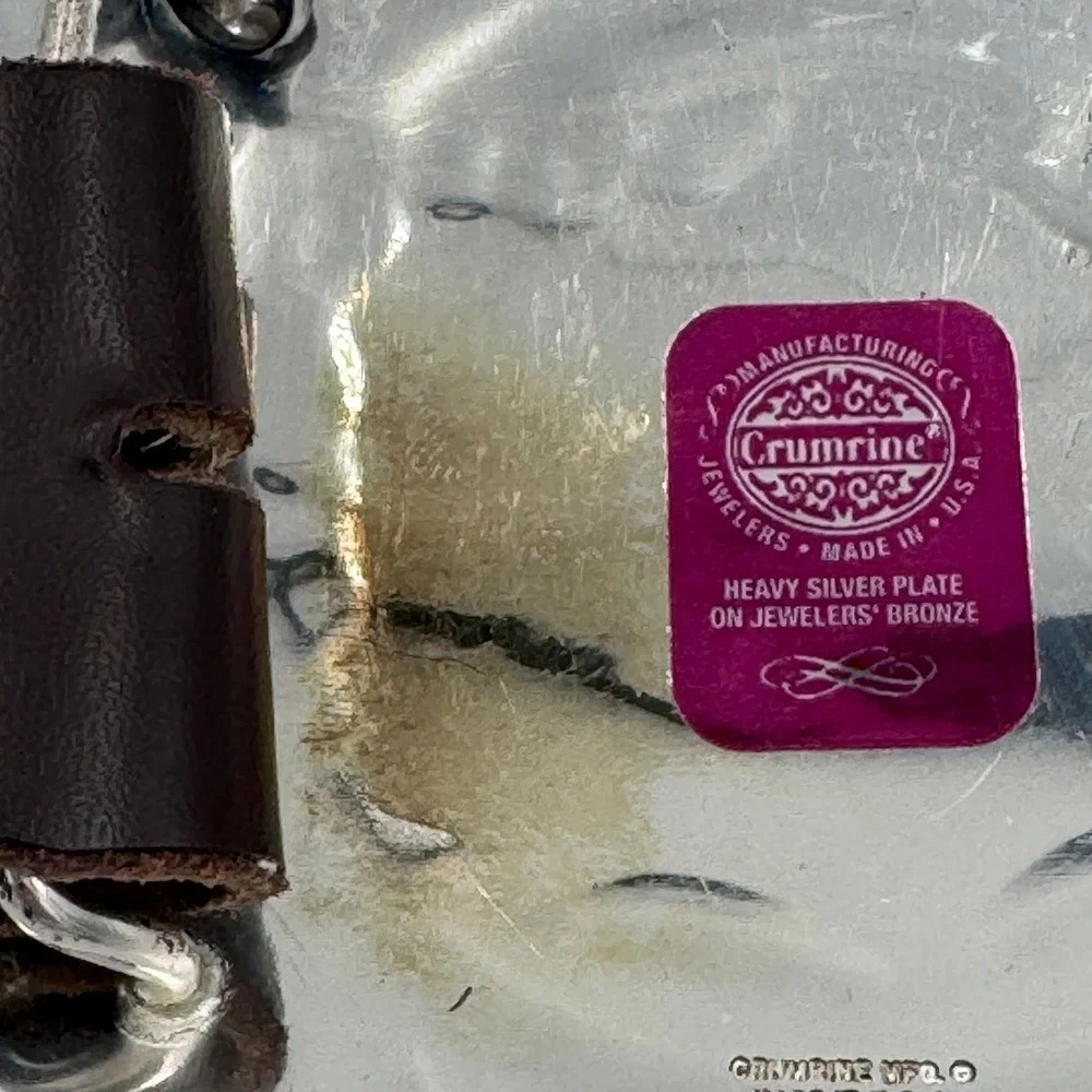 Crumrine Western Barrel Racer Belt Buckle Set Silver Gold Plate‎ Filigree USA